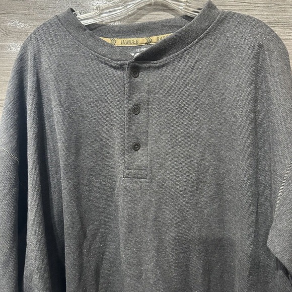 Polaris Ranger Henley Thermal Long Sleeve Casual Thermal Gray 3XL New NWT - Picture 3 of 10